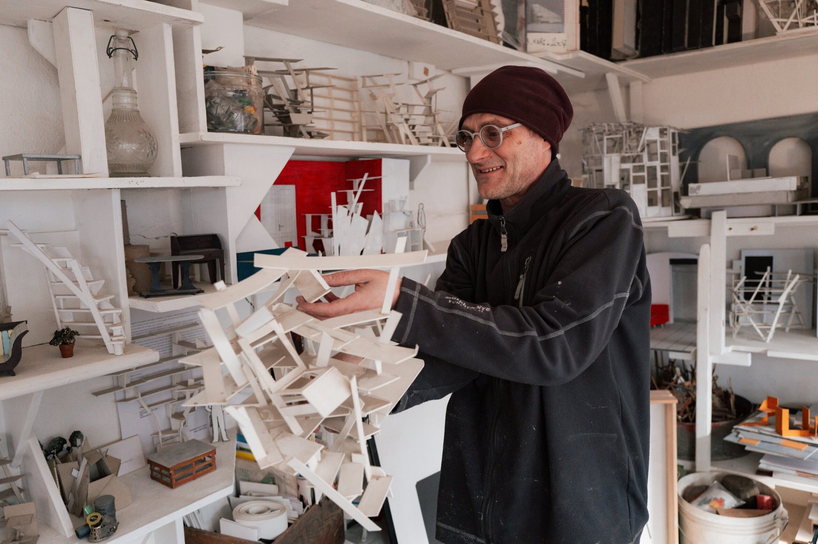 Walter Visentin nello studio
